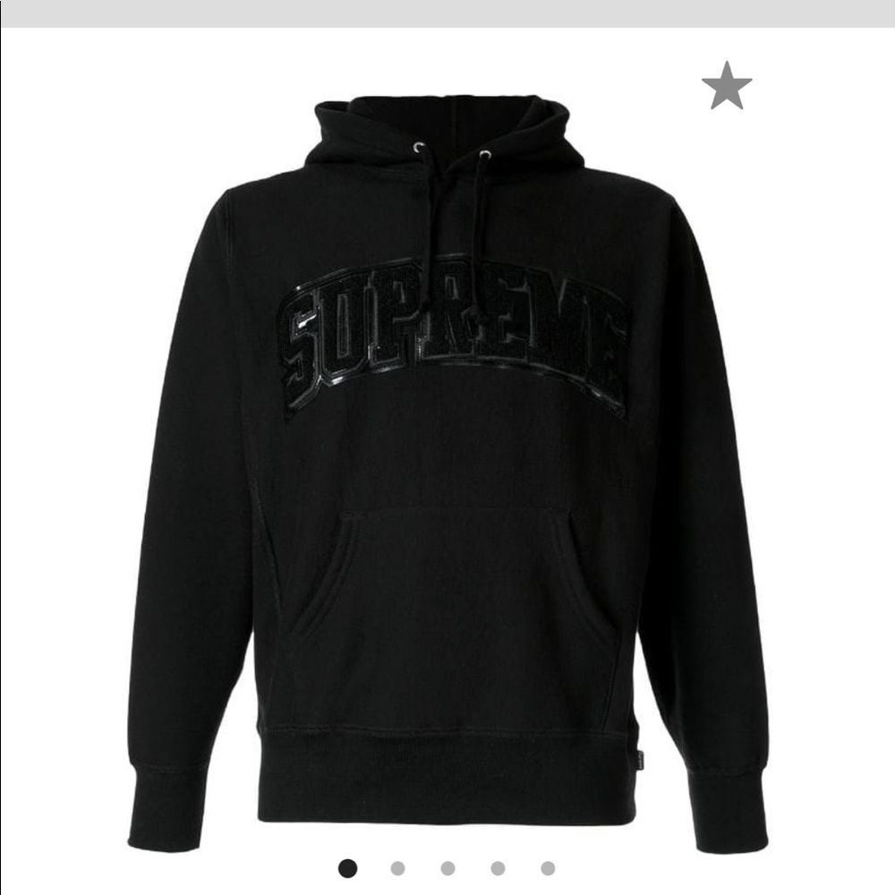 Supreme Patent/Chenille Arc Logo Hoodie